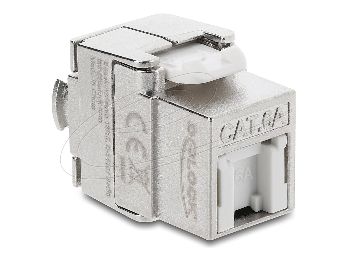 DELOCK Keystone Modul RJ45 Buchse zu LSA Cat.6A geschirmt - Vorderansicht