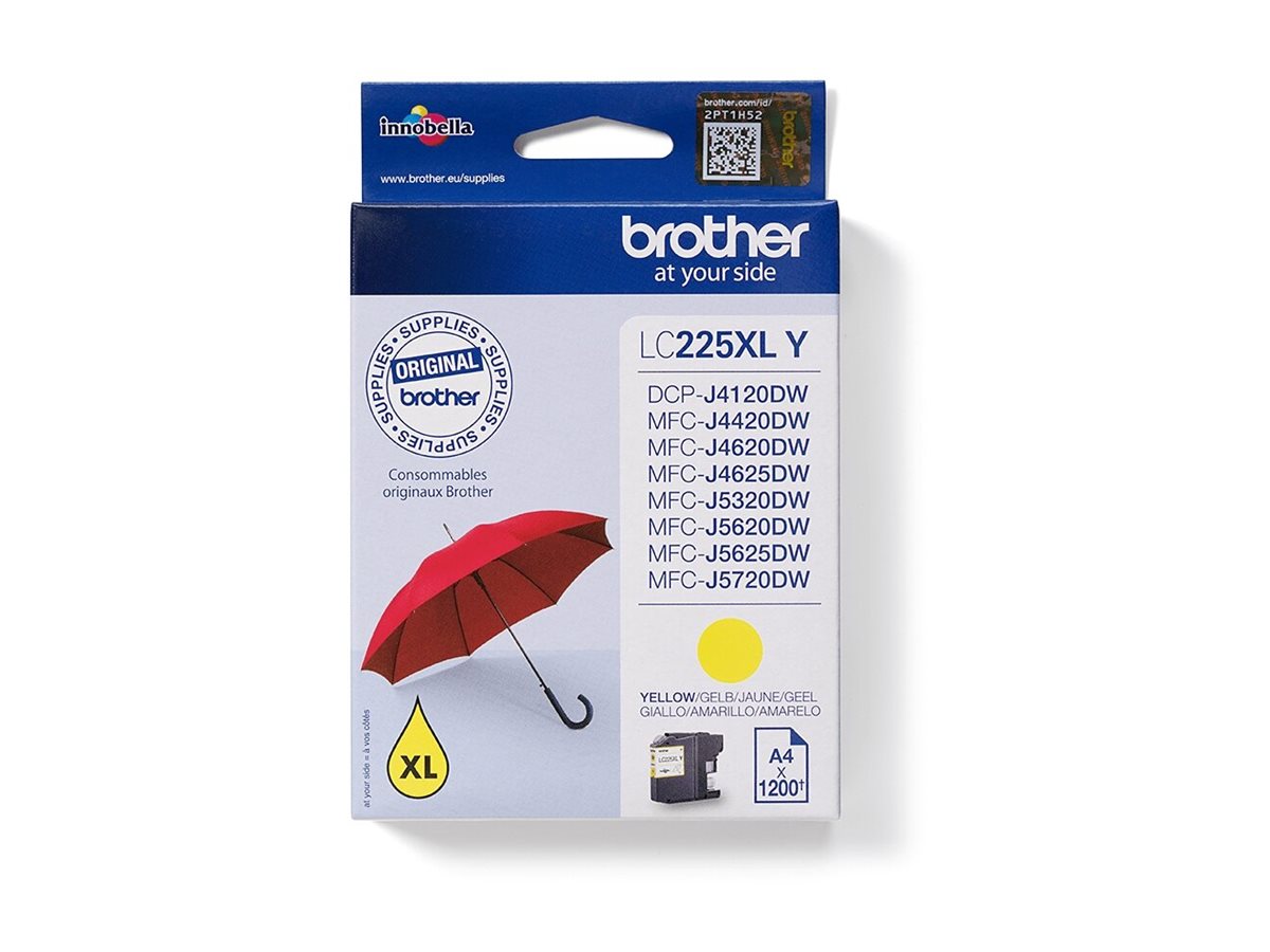 BROTHER LC-225XL Tinte gelb Vorderansicht