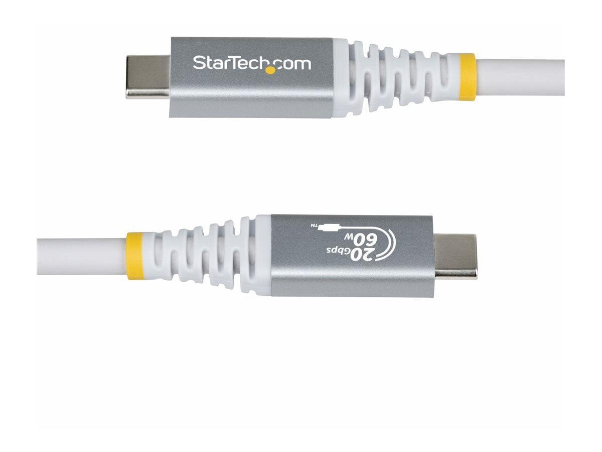 STARTECH.COM 3m USB4 Kabel 20Gbps USB-IF-zertifiziertes USB-C Kabel 60W 4K 120Hz DP2.1monitorkabel TPE-Mantel Weiss