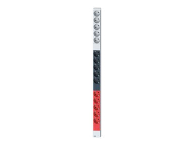BACHMANN IT PDU ALU 0HE 15 x Schutzkontakt CEE 3x 16A rot - Vorderansicht