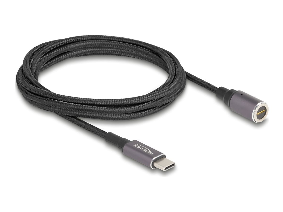 DELOCK Notebook Ladekabel USB Type-C Stecker zu magnetischem 8 Pin Konnektor 1,8m - Vorderansicht