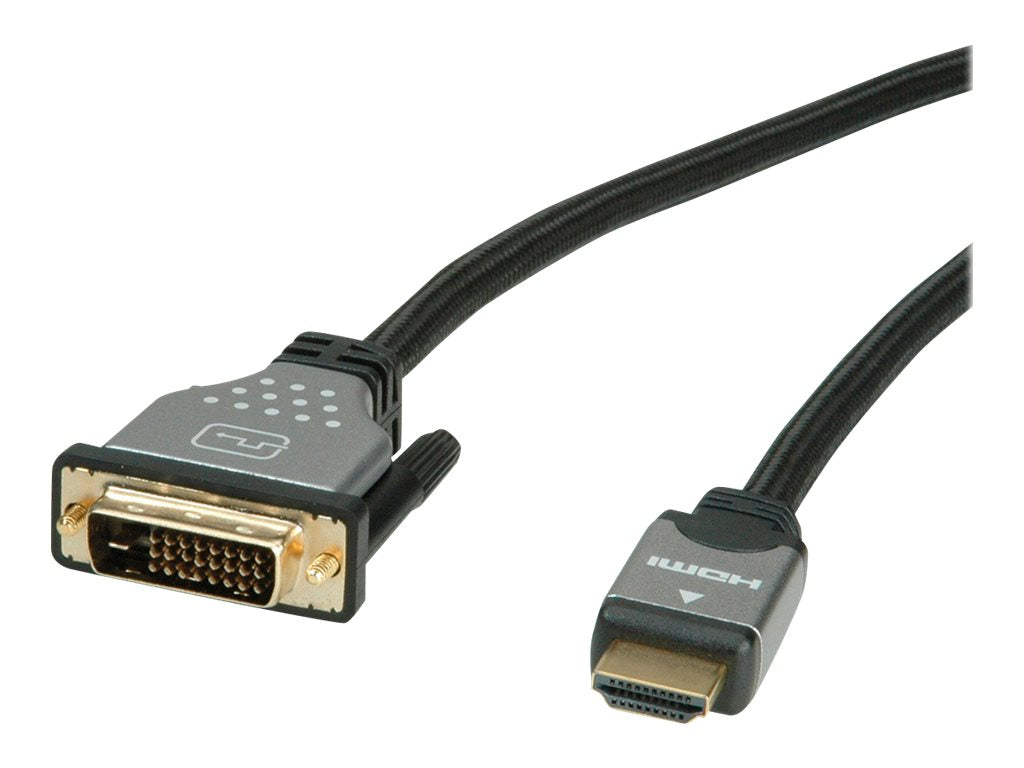 ROLINE Monitorkabel DVI - HDMI ST-ST dual link 1,5m Detailansicht