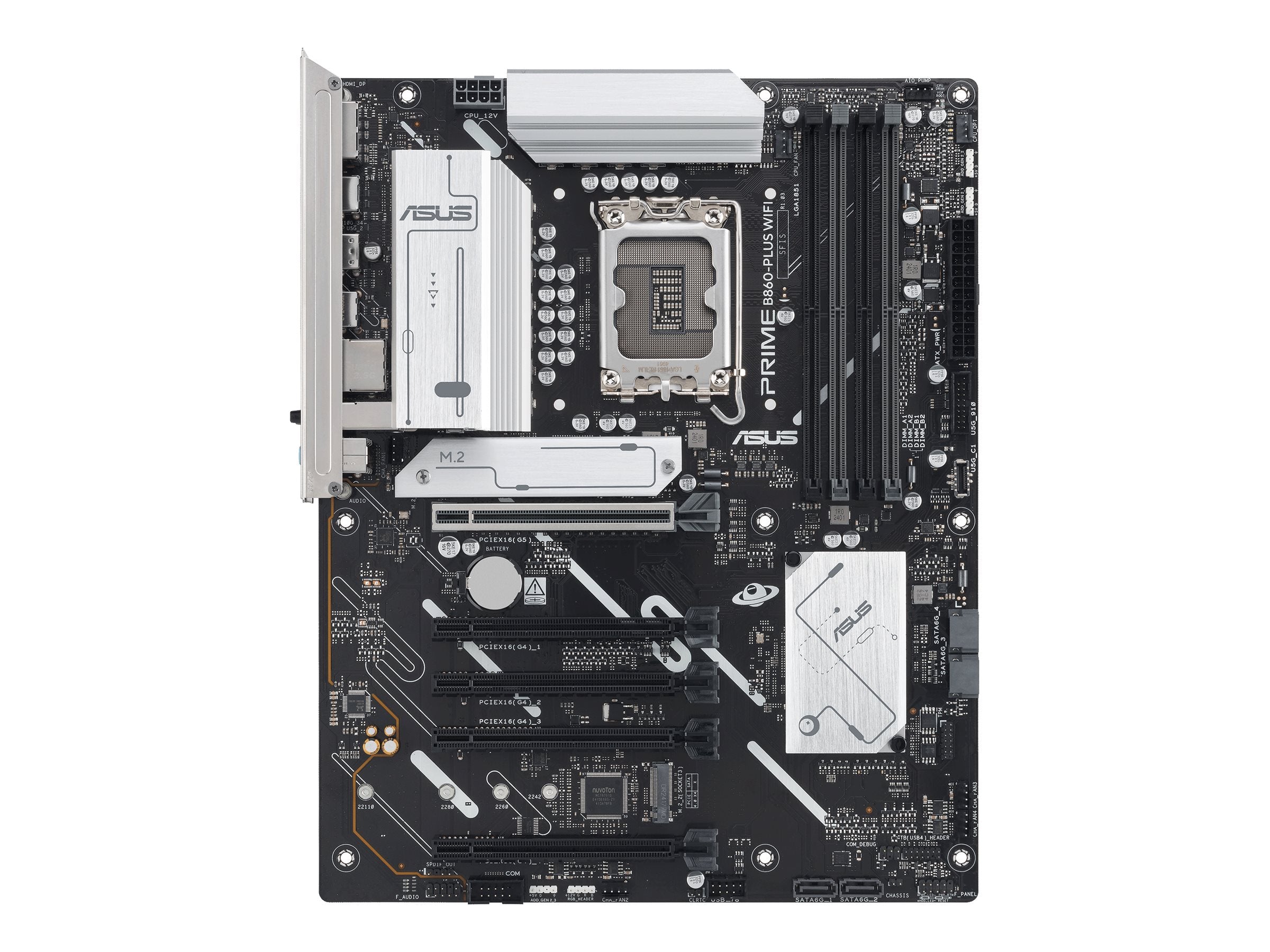 ASUS PRIME B860-PLUS WIFI LGA1851 DDR5 ATX MB Vorderansicht