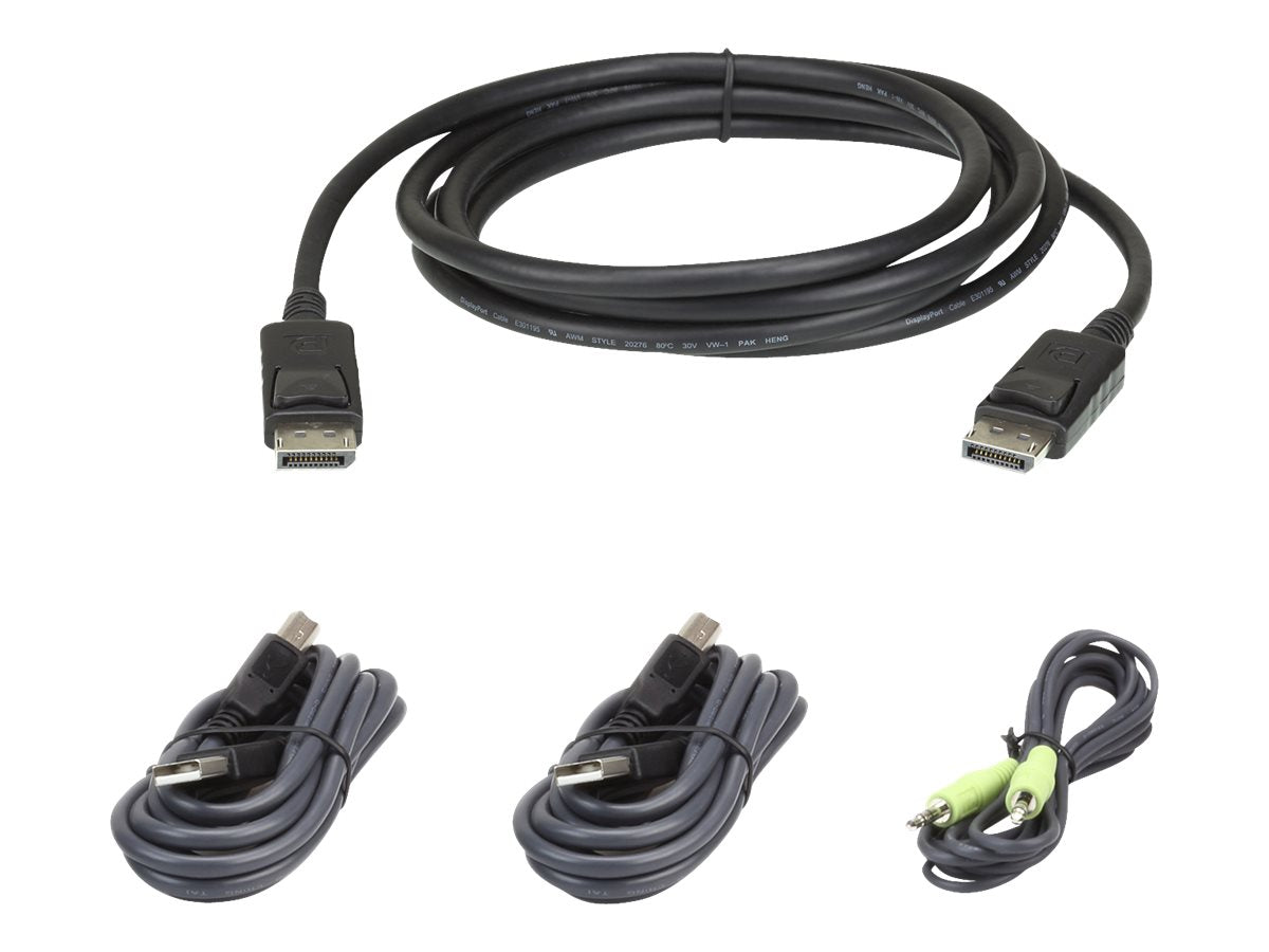 ATEN 2L-7D02UDPX4 DisplayPort Kabel Kit - Vorderansicht
