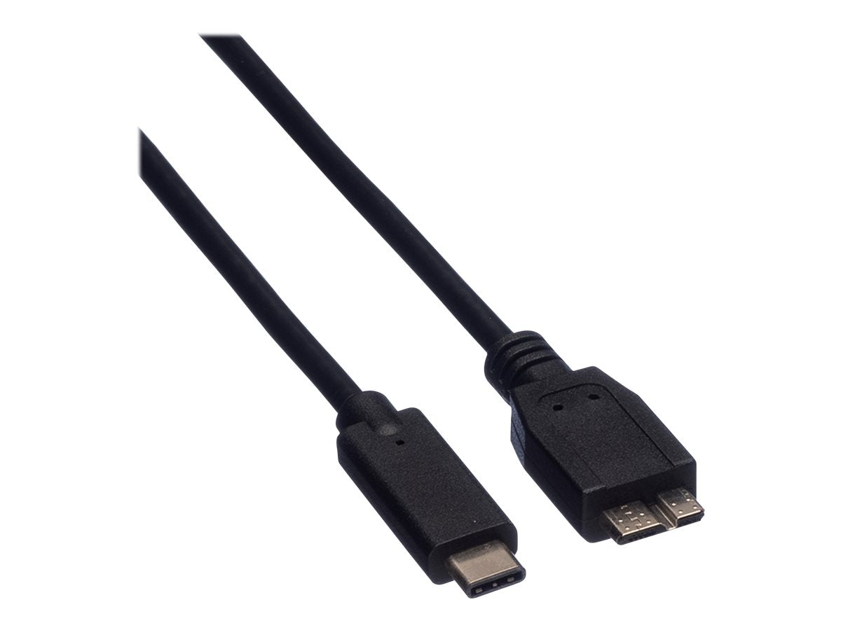 ROLINE USB 3.2 Gen 1 Kabel C-Micro B ST/ST schwarz 1m Verpackung