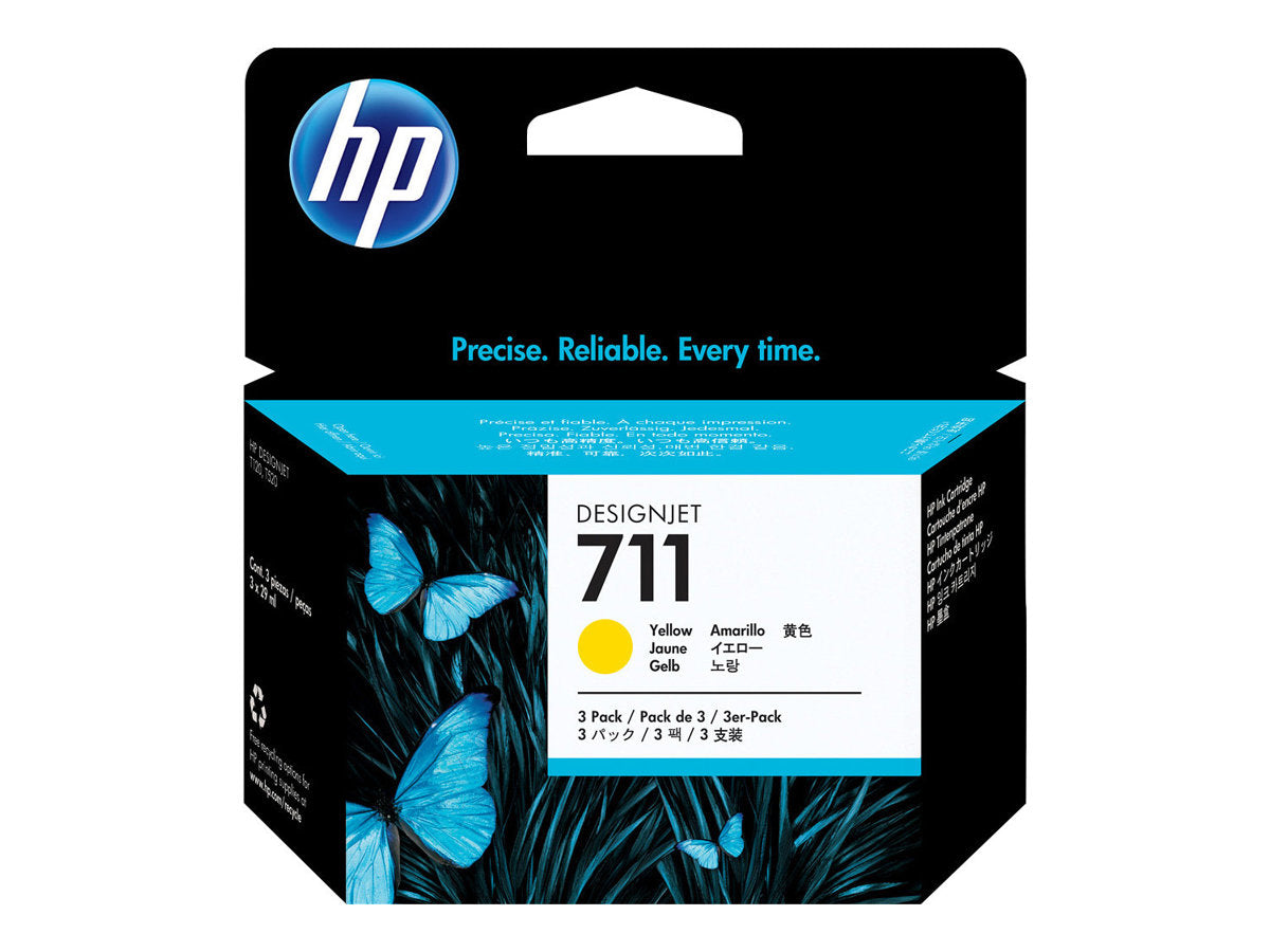 HP 711 Original Tinte gelb im Einsatz