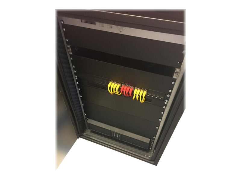 EFB 19Zoll Netzwerkschrank OFFICE SERIE 18HE 600X600 RAL9005 Schwarz IP20 komplett vorm. u. zerlegbar Glasfront akustisch gedaemmt