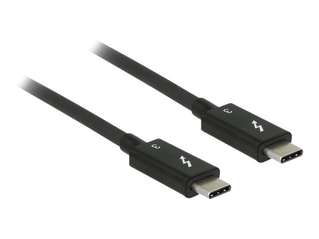 DELOCK Thunderbolt 3 Kabel USB-C Stecker 0,5 m Vorderansicht