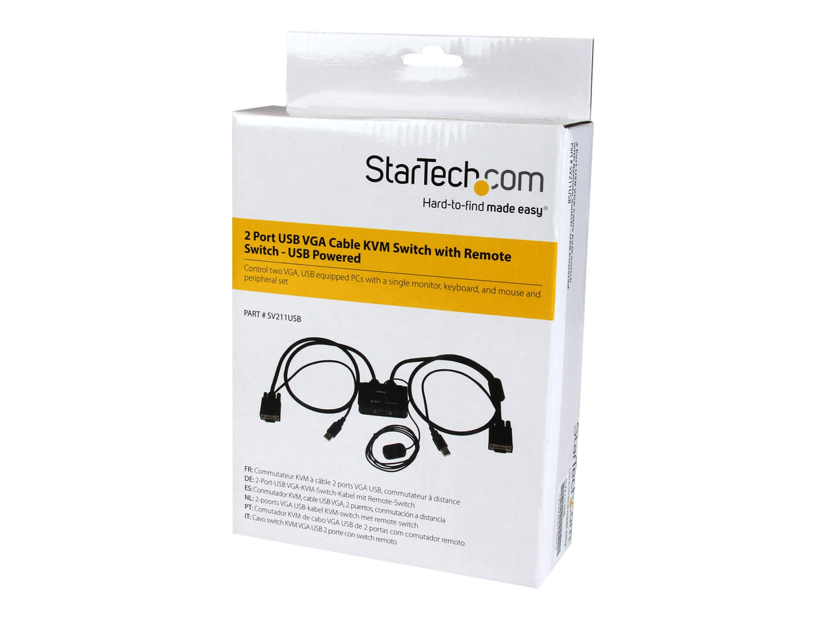 STARTECH.COM 2 Port VGA USB KVM Switch Kabel - Fernumschalter