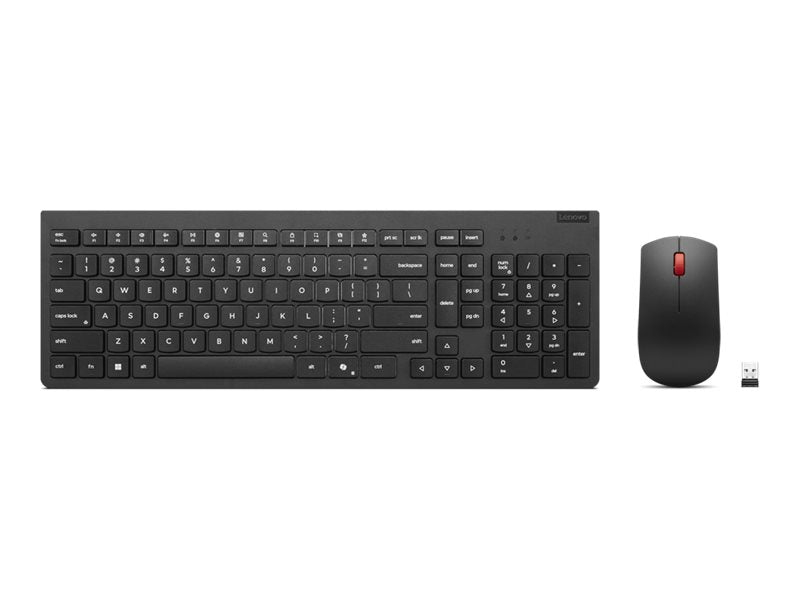 LENOVO Essential Wireless Combo Keyboard & Mouse Gen2 Black-German - Vorderansicht