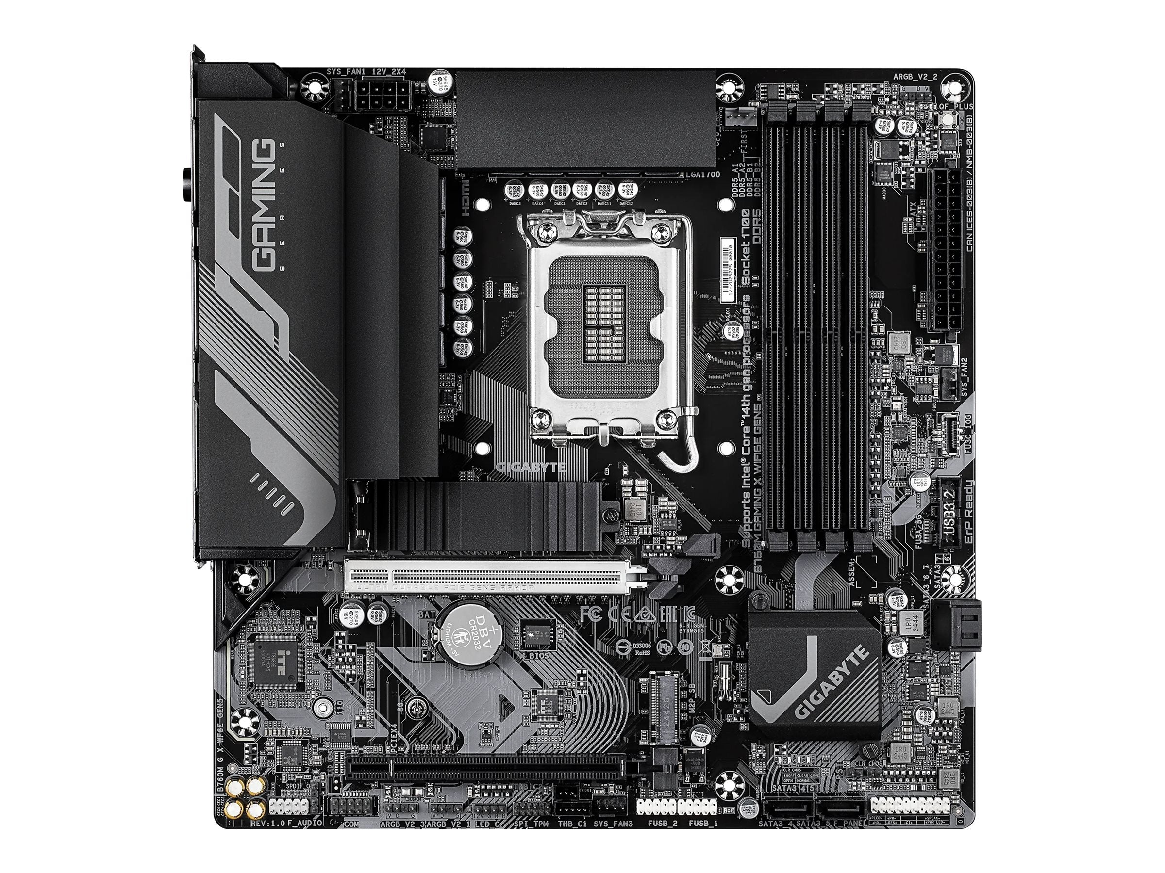 GIGABYTE B760M G X WF6E GEN5 Motherboard Vorderansicht