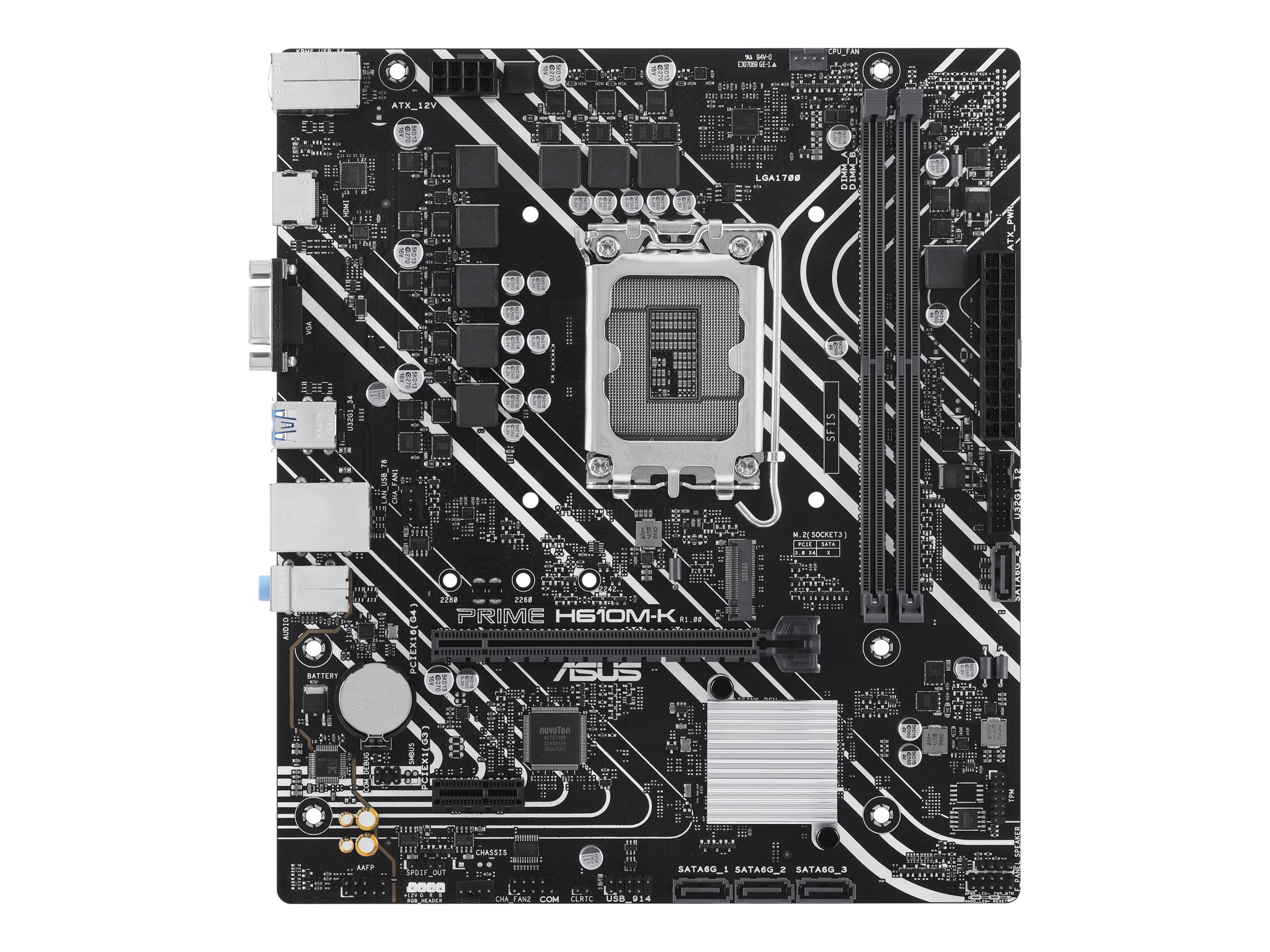 ASUS PRIME H610M-K Motherboard Vorderansicht