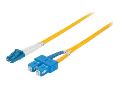 INTELLINET LWL Kabel LC/SC OS2 2m gelb 9/125um Duplex Singlemode - Detailansicht
