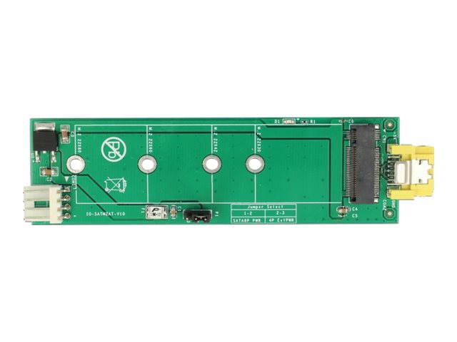 DELOCK Konverter SATA Pin 8 Power Buchse > M.2 Key B Slot - Vorderansicht