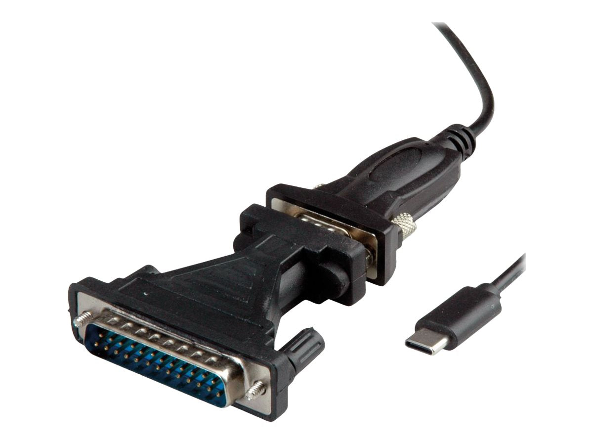 VALUE USB - Seriell Konverter-Kabel Typ C - RS232 schwarz 1,8m - Verpackung