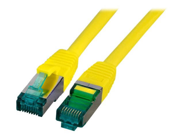 EFB RJ45 Patchkabel S/FTP Cat6A LSZH Gelb 2m Vorderansicht