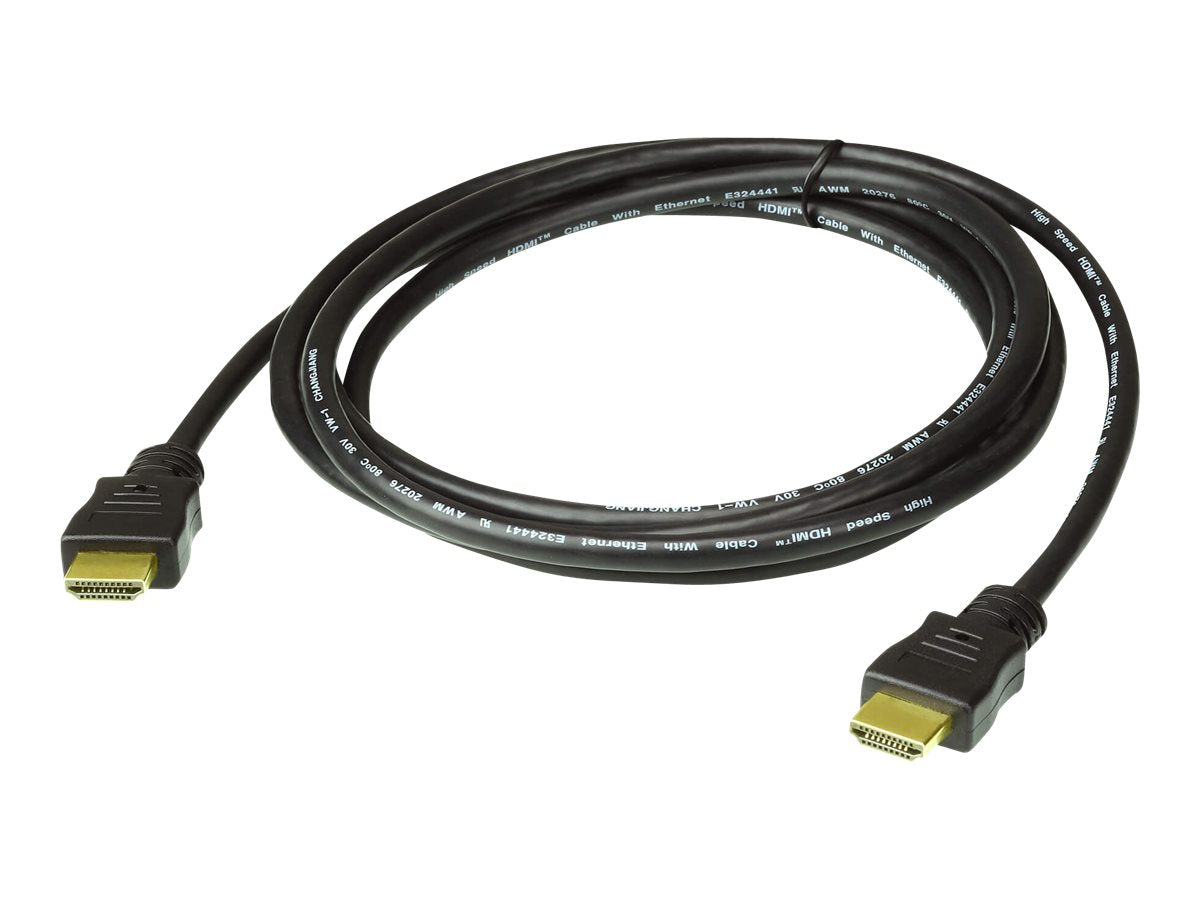 ATEN 2L-7D01H Highspeed HDMI Kabel schwarz 1m - Vorderansicht