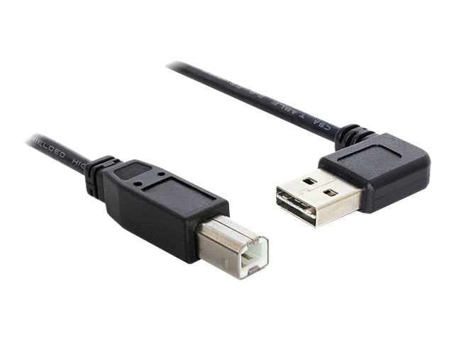 DELOCK Kabel EASY USB 2.0-A 90G gewinkelt > B Stecker/Stecker 1 m - Vorderansicht