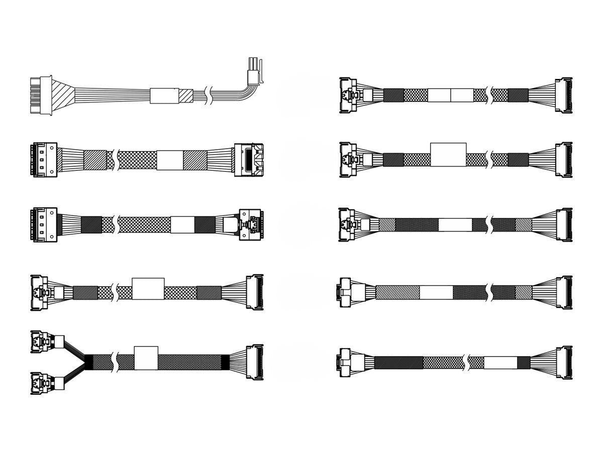 LENOVO ISG ThinkSystem SR665 V3 Chassis Front BP1 NVMe Gen5 Cable Option Kit - Vorderansicht
