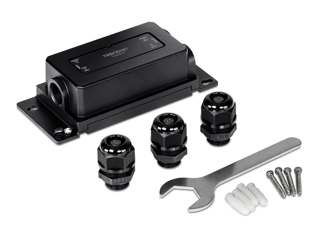 TRENDNET TI-BEP200 Outdoor PoE+ Extender seitliche Ansicht