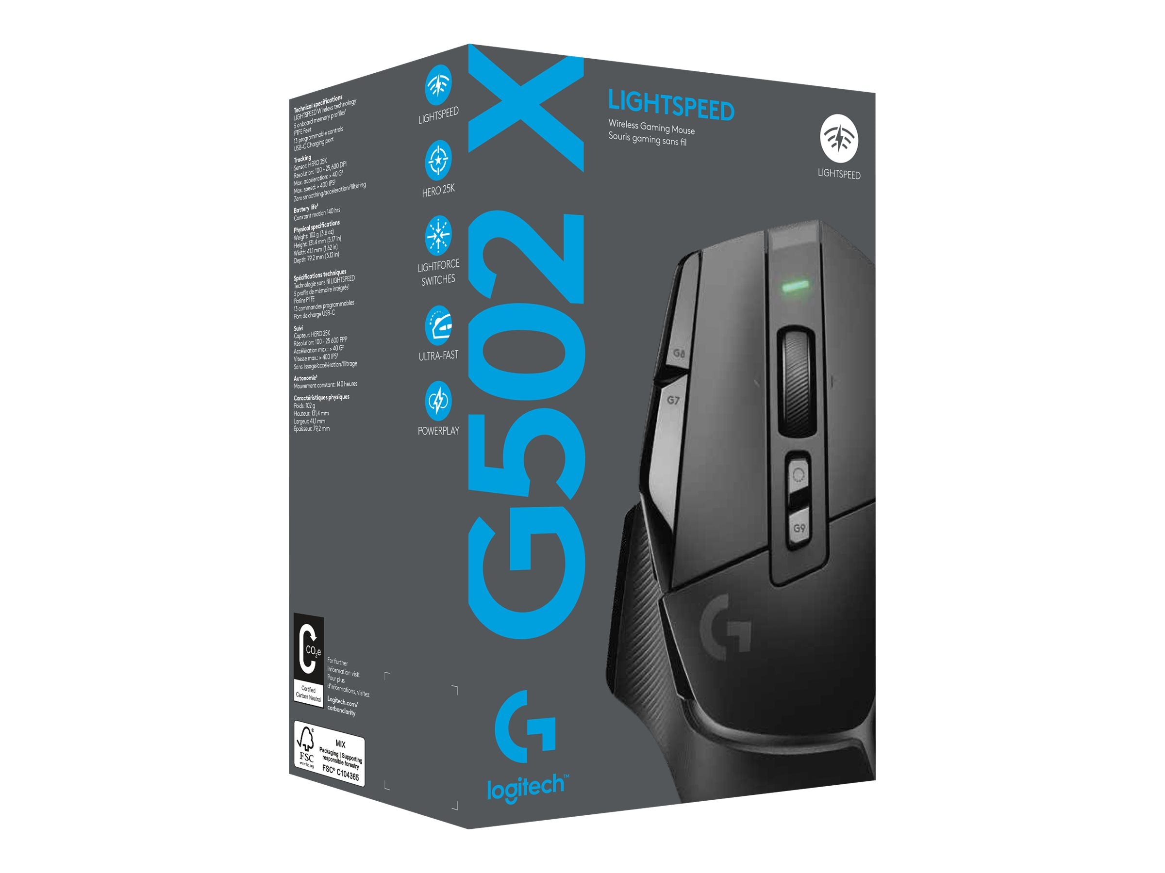 LOGITECH G G502 X LIGHTSPEED Maus Detailansicht