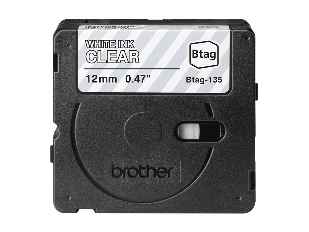 BROTHER BTAG135 Tape White on Transparent - Detailansicht