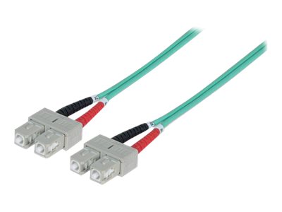 INTELLINET LWL Kabel SC/SC OM3 5m aqua 50/125um Duplex Multimode - Detailansicht