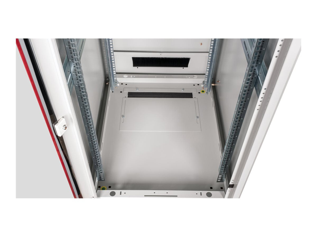 ROLINE Netzwerkschrank Pro 48,26cm 19Zoll 36 HE 600x800 BxT Glastür grau - Seitenansicht