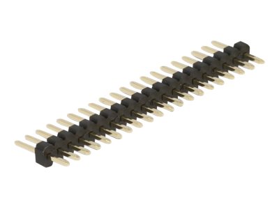 DELOCK Stiftleiste 20 Pin Rastermass 1,27mm 1-reihig gerade Vorderansicht