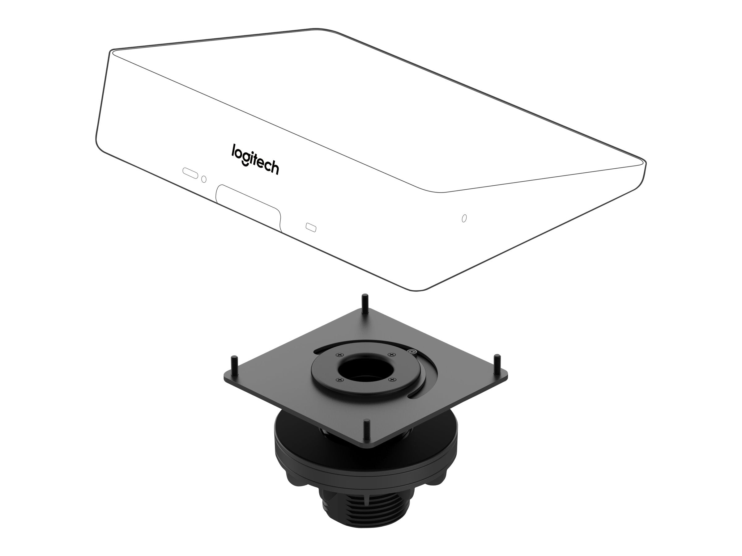 LOGITECH Tap Table Mount Vorderansicht