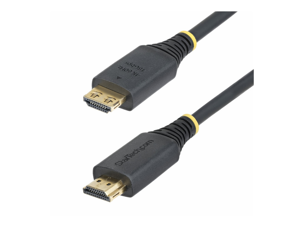 STARTECH.COM 30cm High Speed HDMI Kabel mit Griffsteckern 4K 60Hz und 1440p 144Hz 18Gbps UHD HDMI Arc-eArc Kabel mit TPE-Mantel