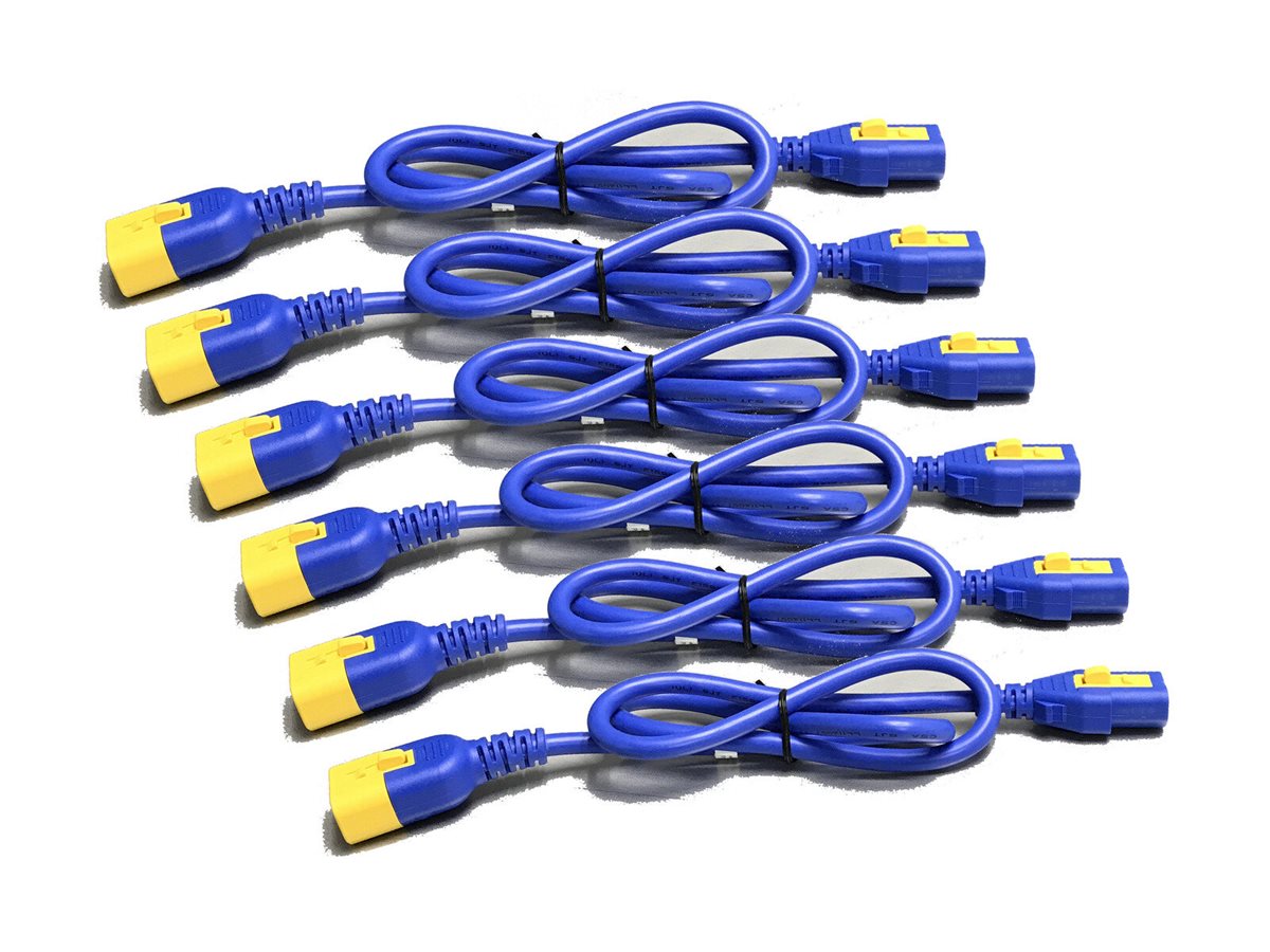 APC Power Cord Kit 6 EA Locking C13 to C14 1.2m Blue - Verpackung