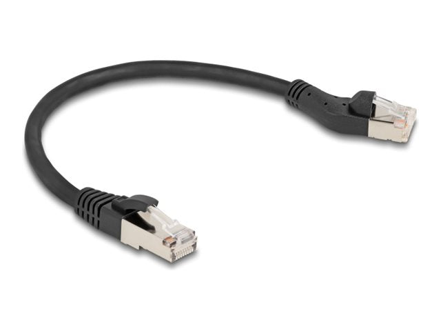 DELOCK RJ45 Netzwerkkabel Cat.8.1 S/FTP 45° nach links gewinkelt - Vorderansicht