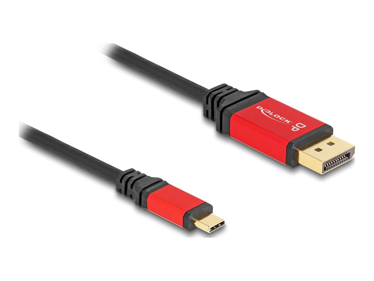 DELOCK USB Type-C zu DisplayPort Kabel DP Alt Mode 8K 30 Hz Vorderansicht