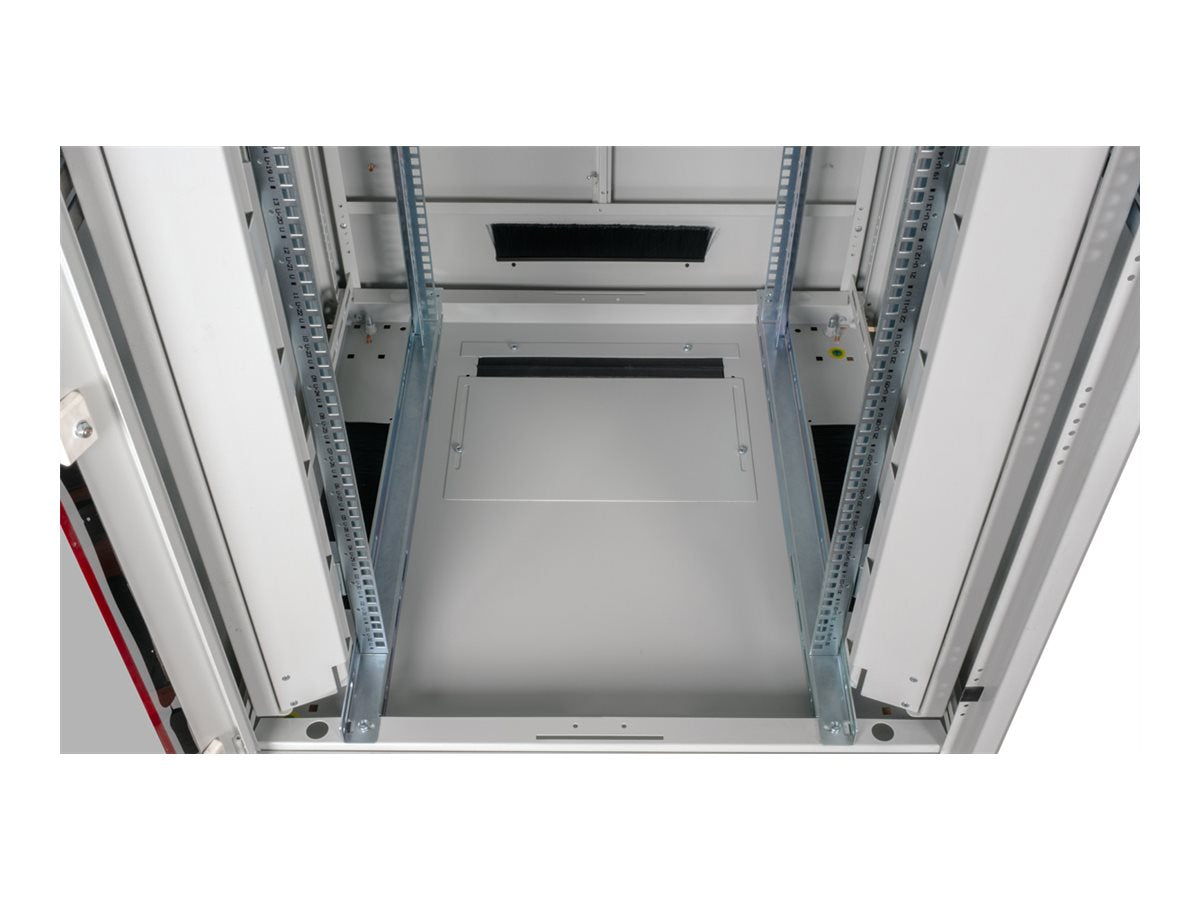 ROLINE Netzwerkschrank Pro 48,26cm 19Zoll 32 HE 800x800 BxT Glastür grau - Vorderansicht