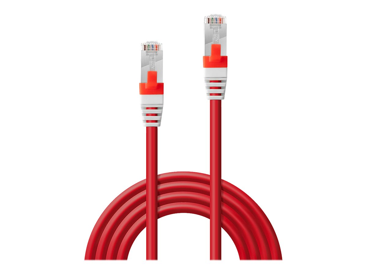 LINDY SSTP Cat.6A Kabel, rot, 10m LSOH - Vorderansicht