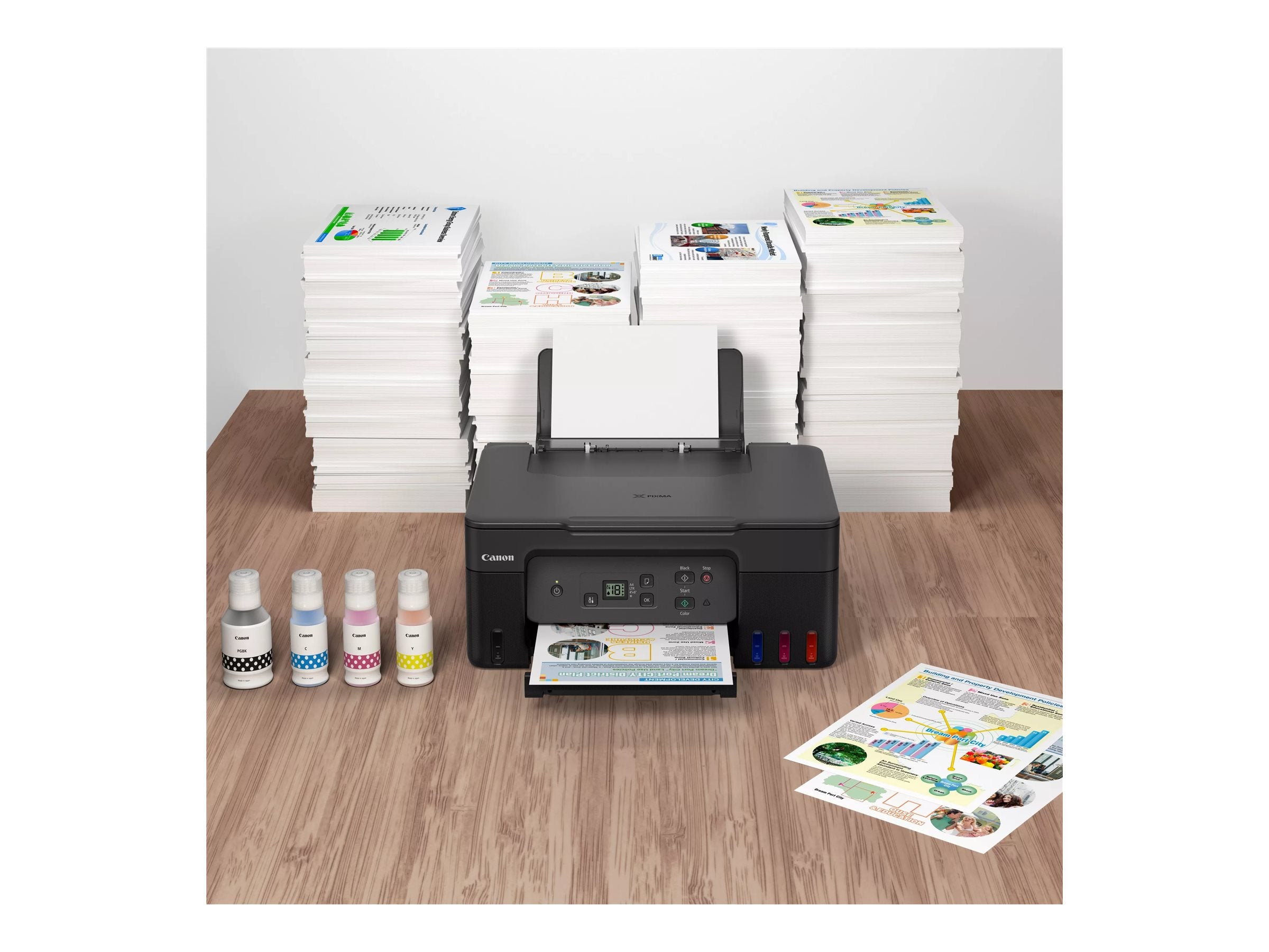 Detailansicht der Tintentanks des CANON PIXMA G2570 BK Inkjet Multifunction Printer