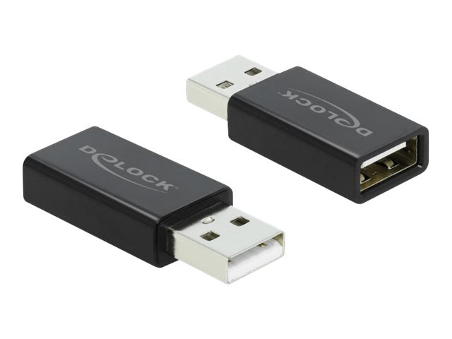DELOCK USB 2,0 Adapter Typ-A Stecker zu Typ-A Buchse Datenblocker - Vorderansicht