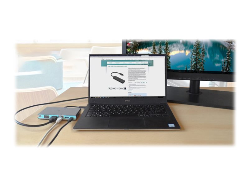 I-TEC USB C 4K Travel Docking Station 1x HDMI 4K oder 1x VGA 1x GLAN 2x USB 3.0 1x USB-C 1x USB-C Power Delivery 20cm USB-C Kabel