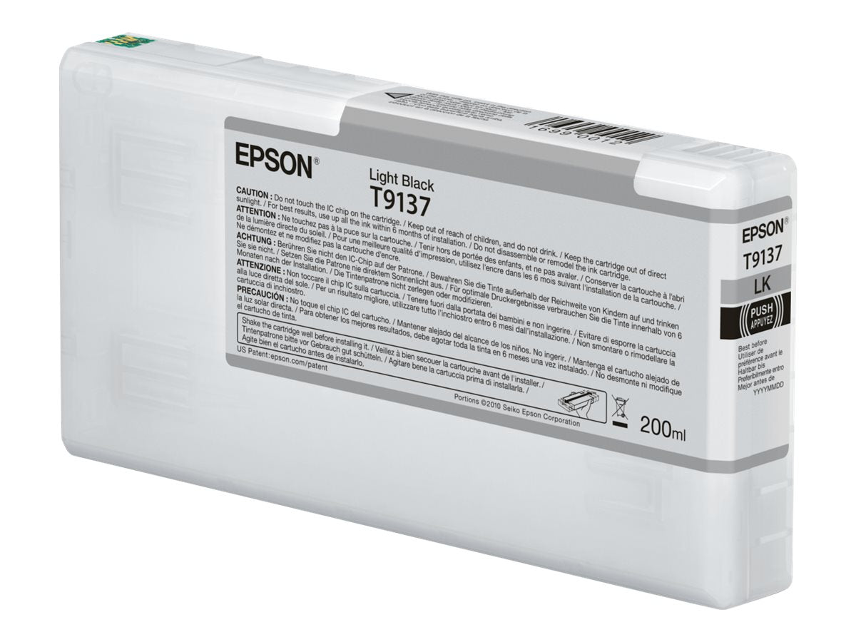 EPSON 5LB T9137 Light Black Ink Cartridge 200ml - Vorderansicht