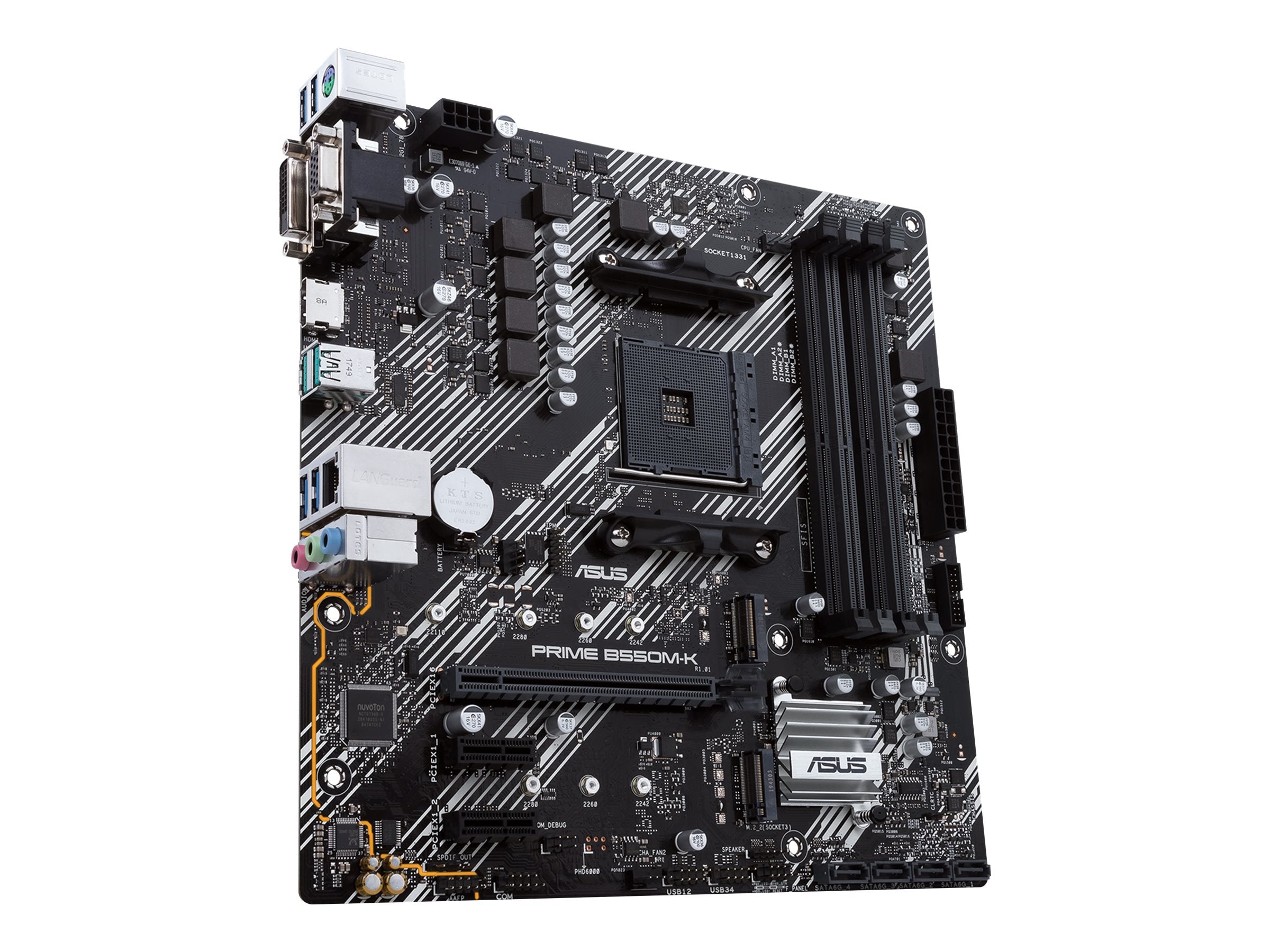 ASUS PRIME B550M-K Motherboard Seitenansicht
