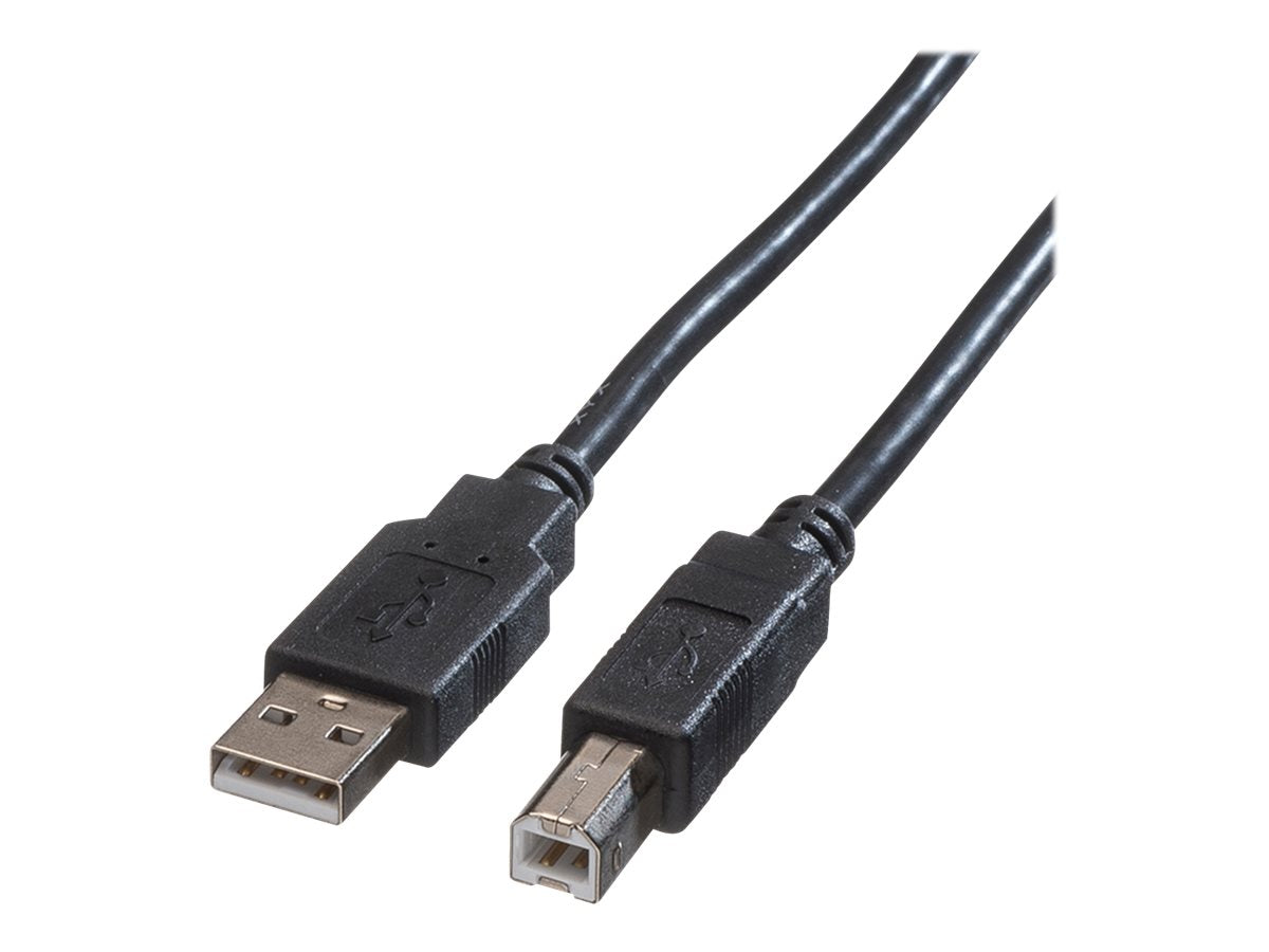 ROLINE USB 2.0 Kabel Typ A-B schwarz 1,8m Detailansicht