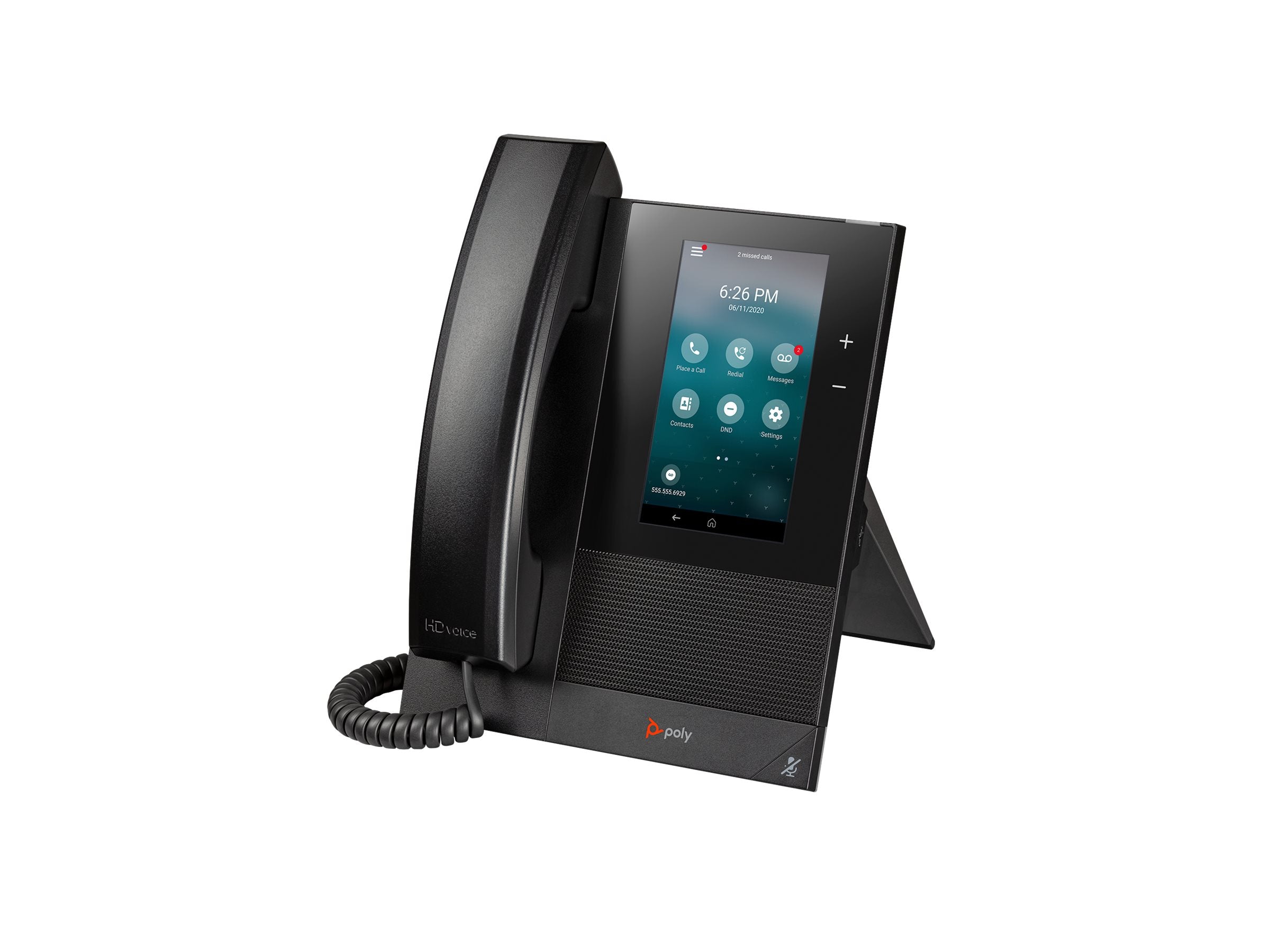 HP Poly CCX 400 VoIP-Telefon Detailansicht