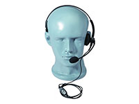 COPACKS Kopfhörer einseitig mit verstellbarem Überkopfbügel + Schwanenhalsmikrofon + Inline-PTT + Stecker für GP344 GP366 GP388