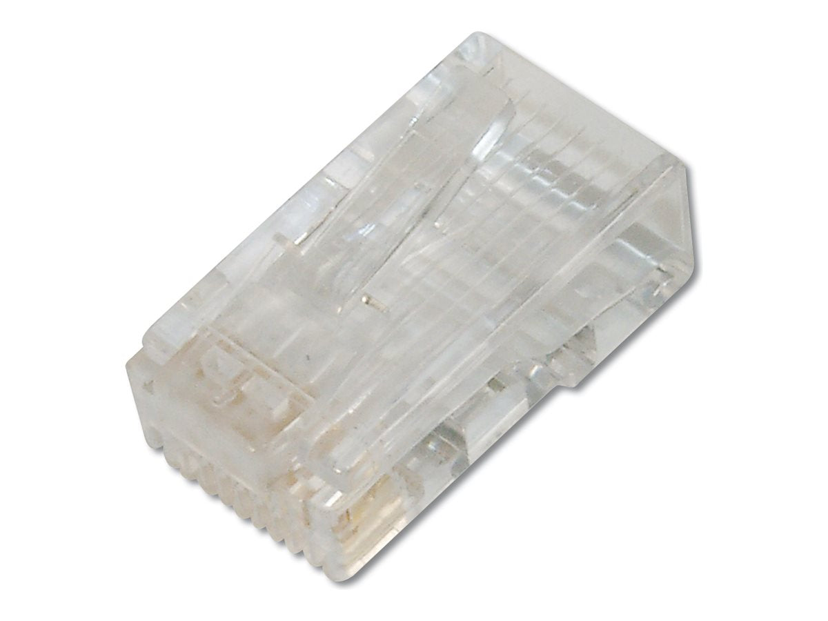 DIGITUS CAT 6 Modularer Stecker 8P8C ungeschirmt für Rundkabel 100 Stück Packung
