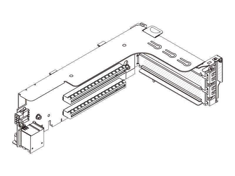 LENOVO ISG ThinkSystem V3 2U E/x16/x16 PCIe G4 Riser 1/2 Option Kit - Vorderansicht