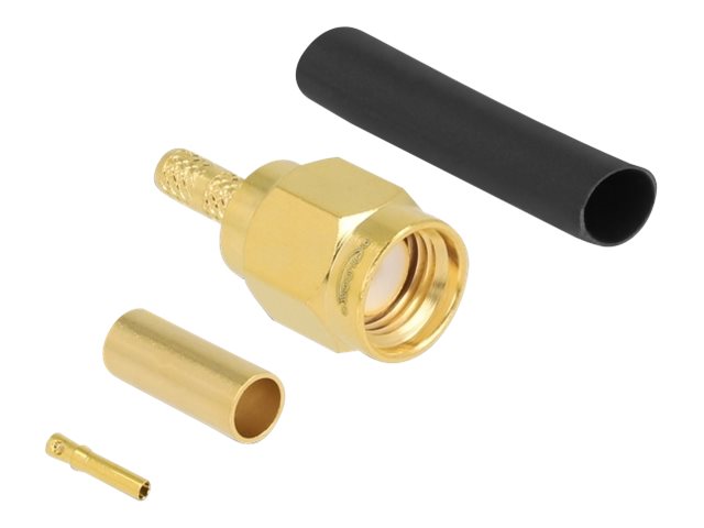 DELOCK RP-SMA Stecker zum Crimpen RG-174/RG-316 - Vorderansicht
