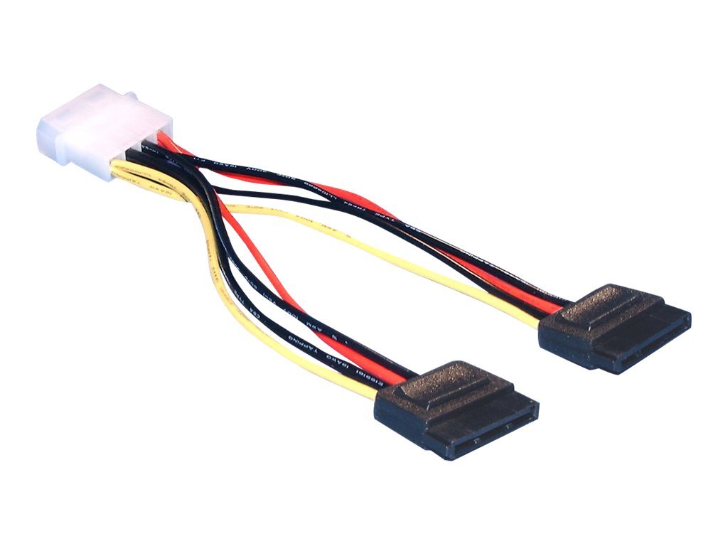 DELOCK Adapter Power SATA HDD2x zu 4Pin-St 10cm - Vorderansicht