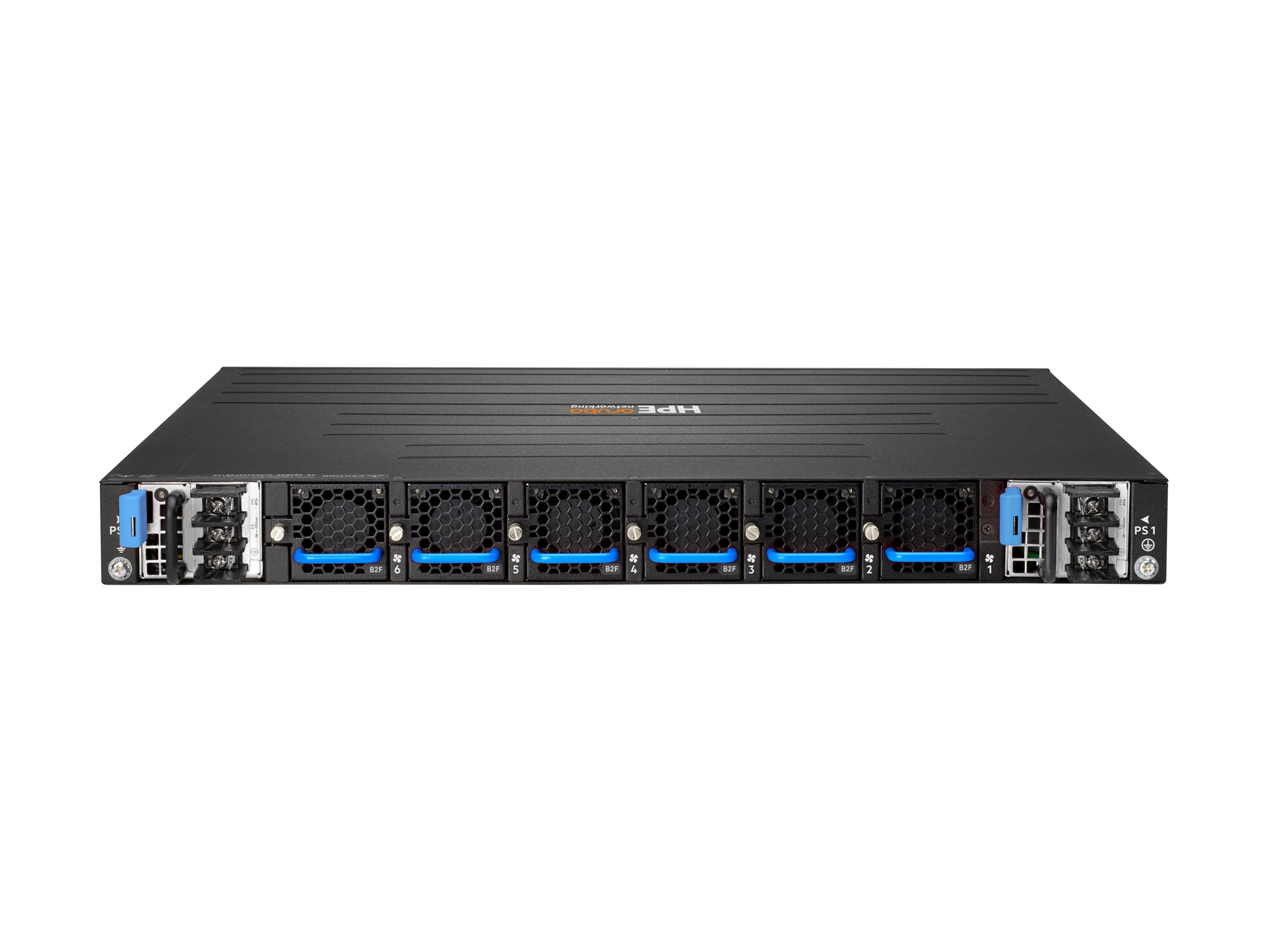 HPE Aruba 8325 Switch Bundle 32 Port 100Gbit/s QSFP+/QSFP28 6 Fans 2 DC PSU Back-to-Front