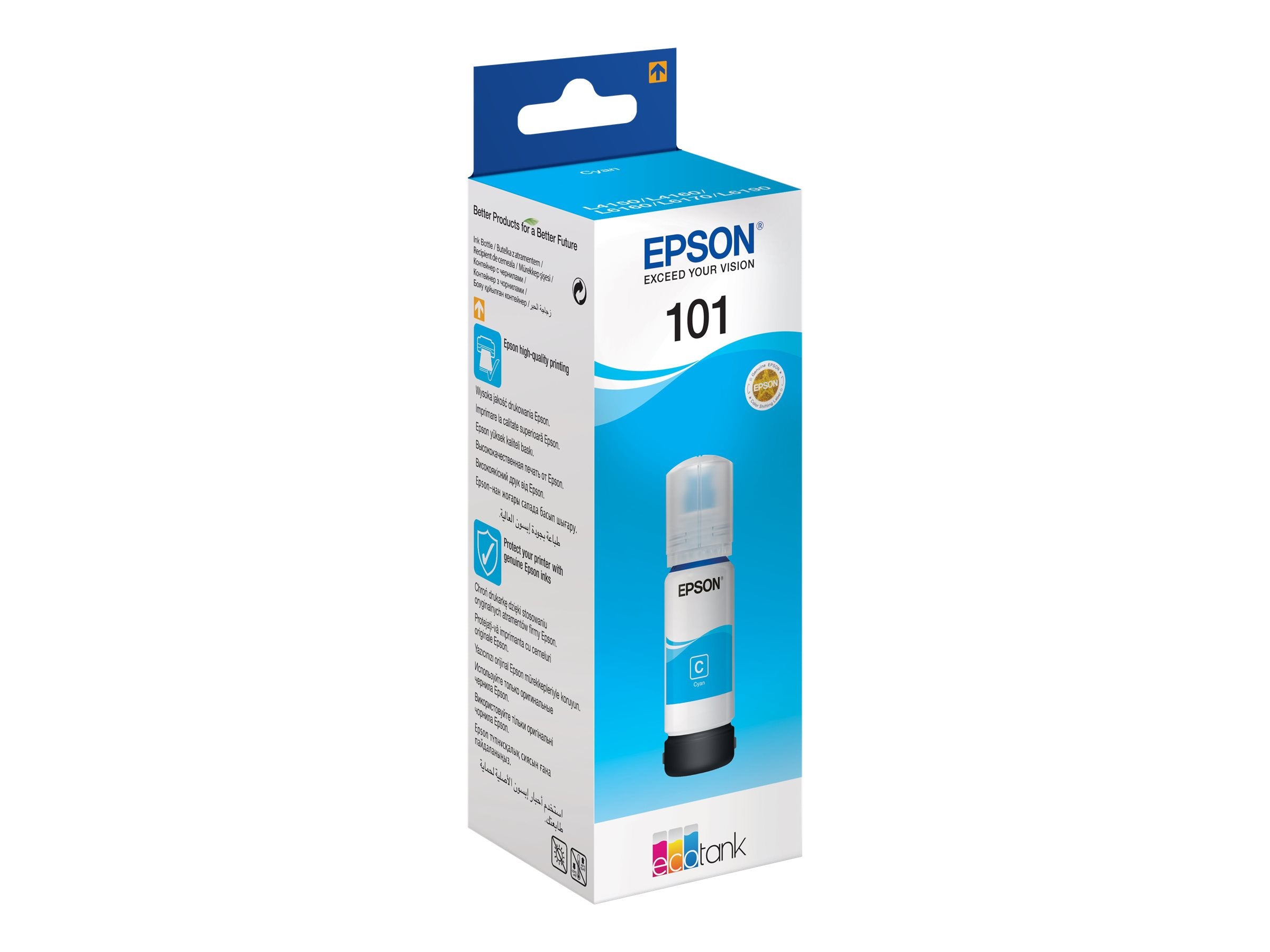 EPSON 1LB EcoTank Cyan Tintenbehälter Vorderansicht
